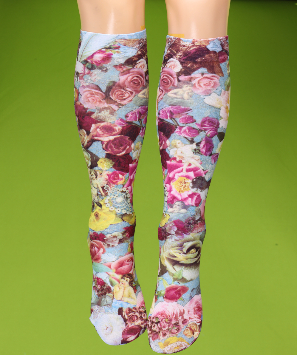 天使と花のハイソックス