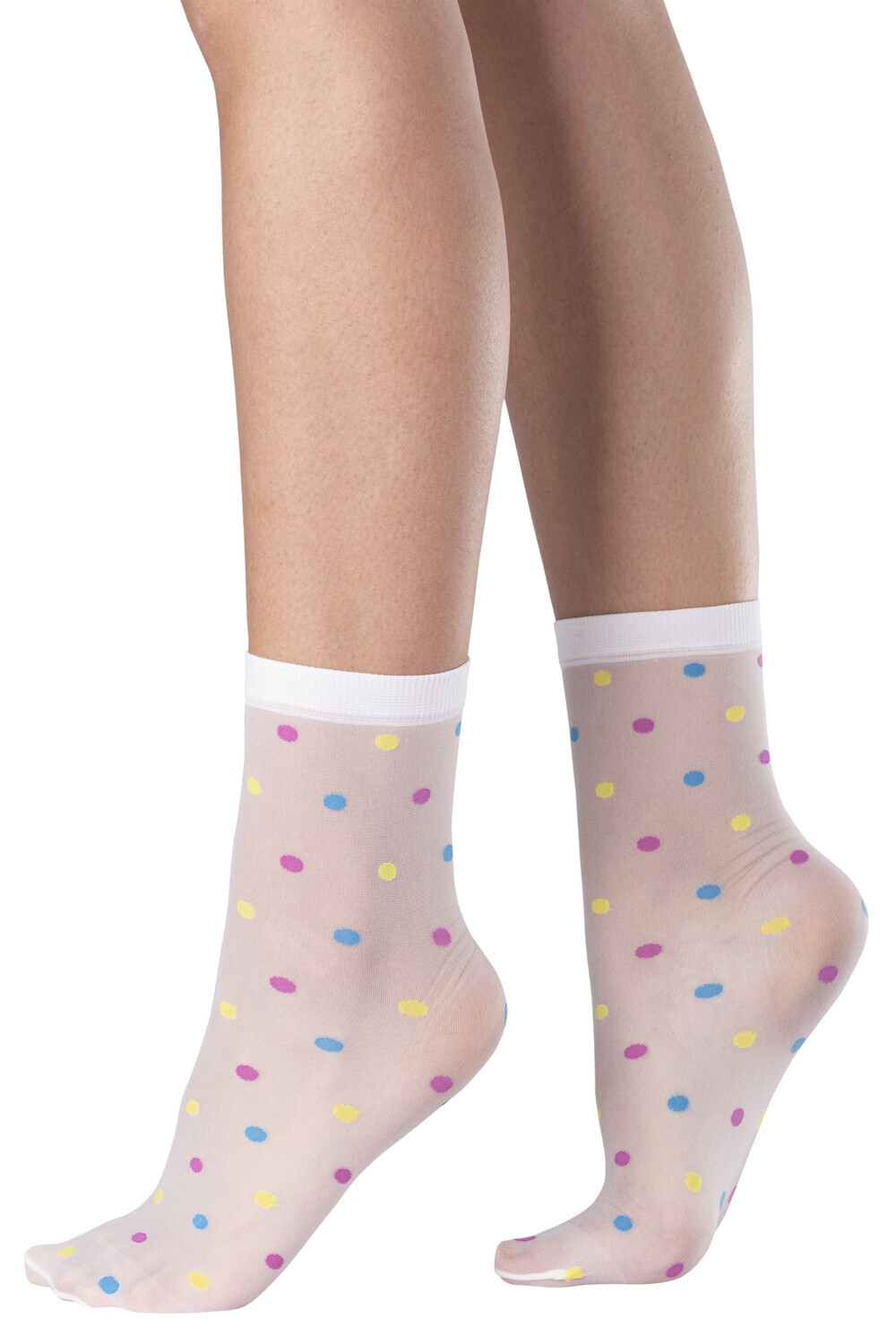 Multi color dotted socks