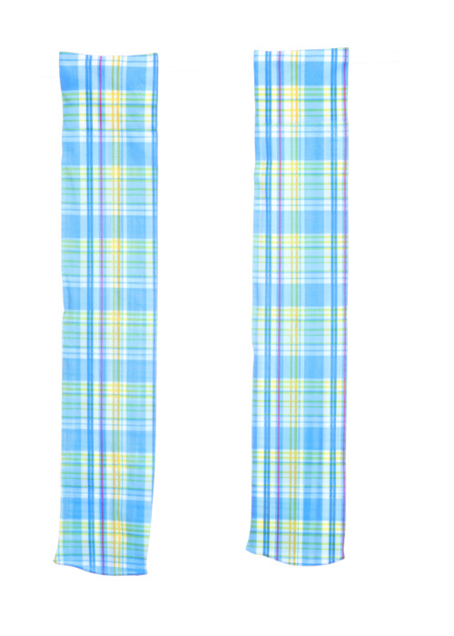 BLUE PLAID TIME KNEE HI