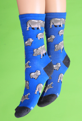 Head of Hippo socks
