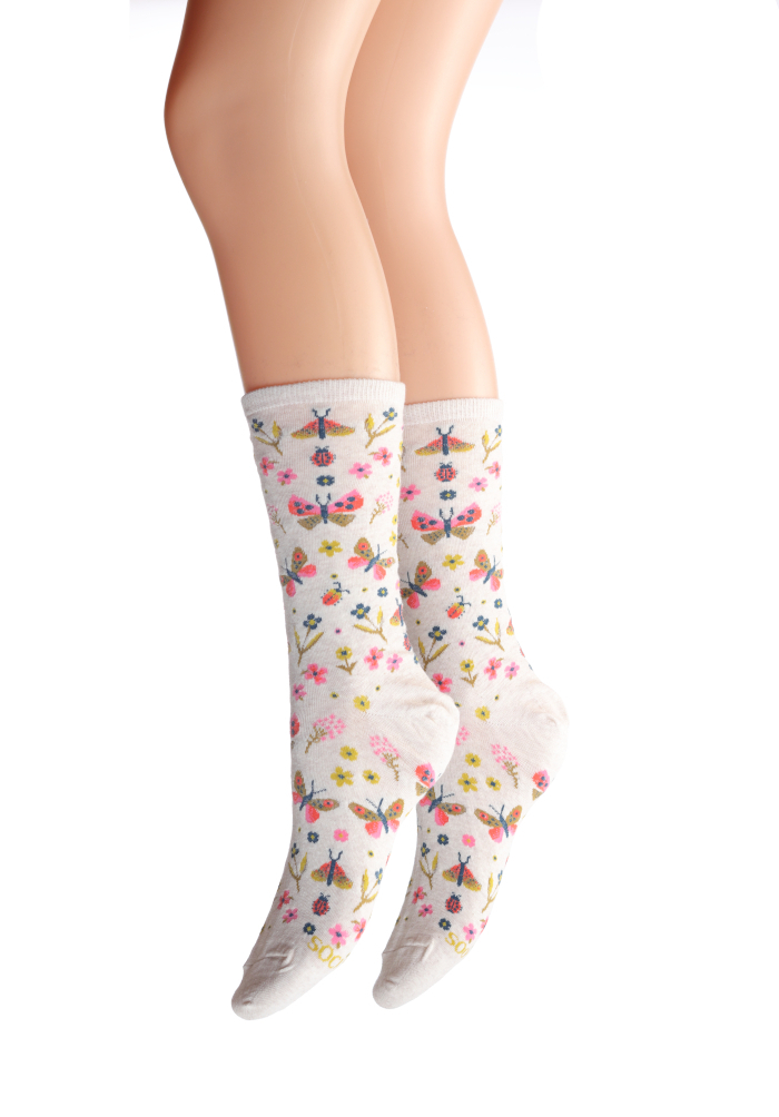 BUTTERFLY FLORAL SOCKS