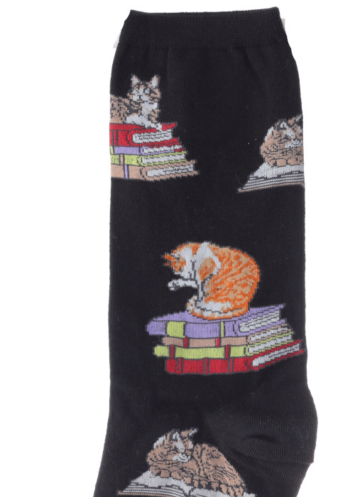 CATS ON BOOKS SOCKS