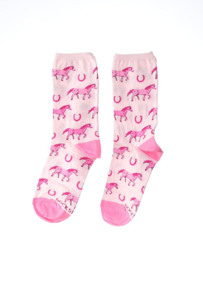 FUCHSIA HORSE SOCIETY SOCKS