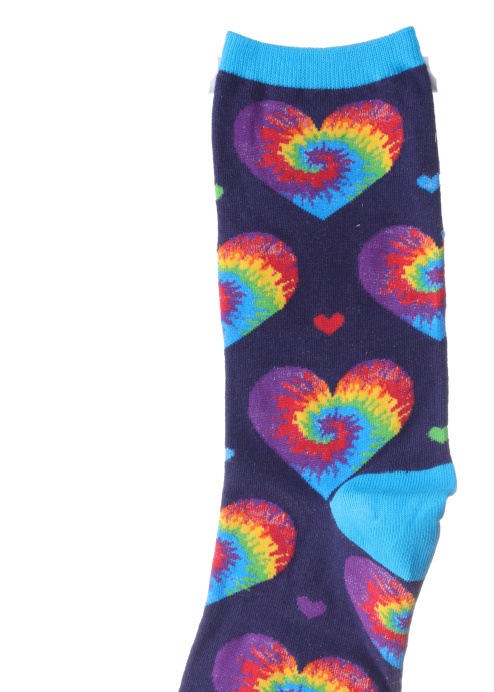 I HEART TIE DYE SOCKS