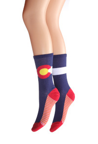 Colorado state flag socks