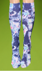 Bright tye dye knee hi