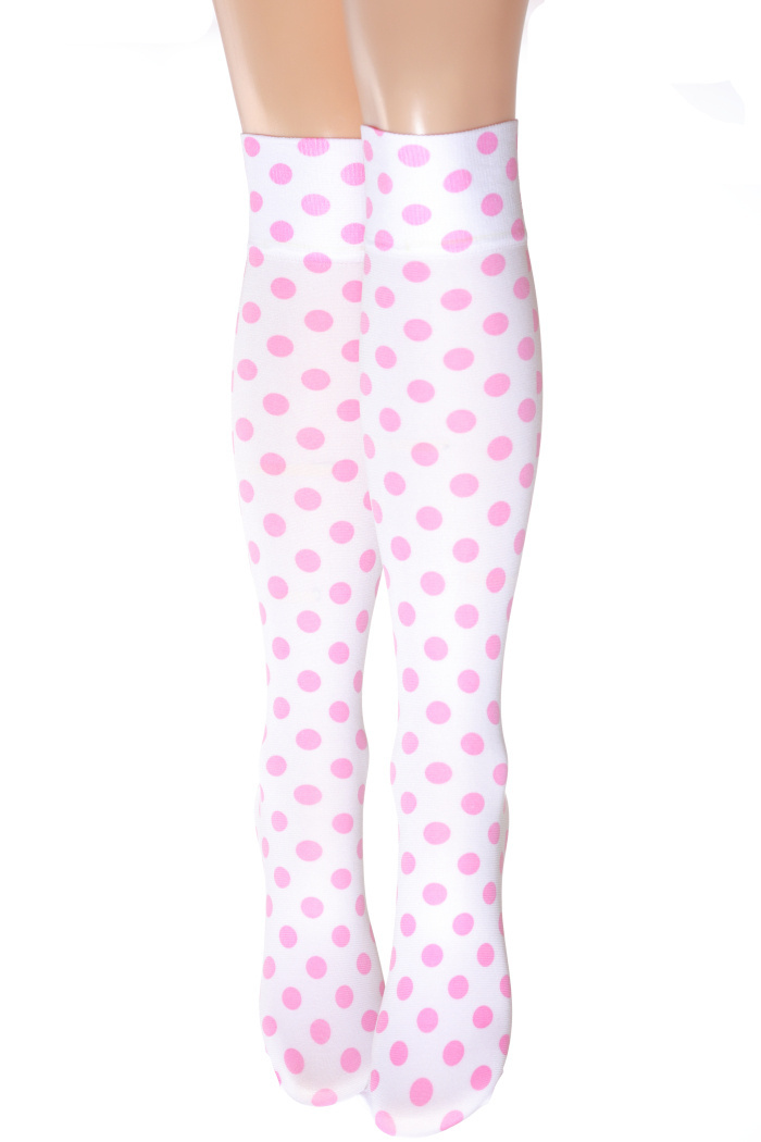 FUCHSIE DOTS KNEE HI