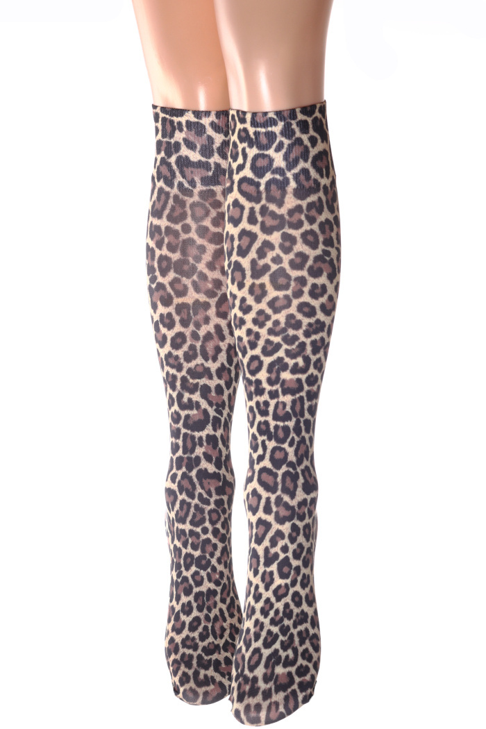 HAIRLY LEOPARD KNEE HI