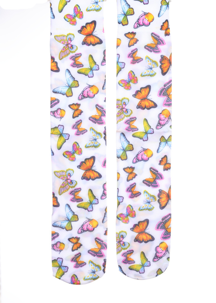 WHITE BUTTERFLY KNEE HI