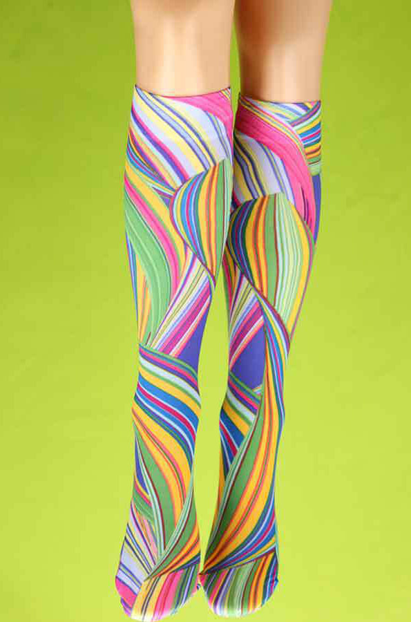 Braided colors knee hi
