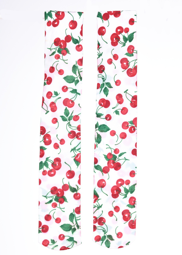 CHERRY WHITE KNEE HI